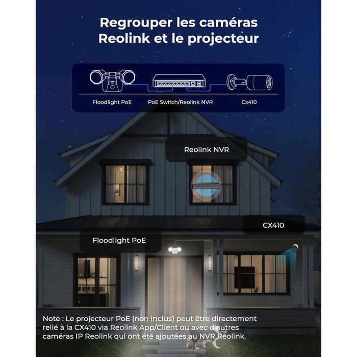 Reolink CX410 - Caméra extérieure POE 4MP vision nocturne en couleur