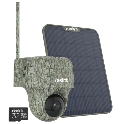 Reolink Go Ranger PT- Caméra solaire 4G autonome 8MP 360° avec carte SD Kingston 32Go inclus - Infrarouge invisible