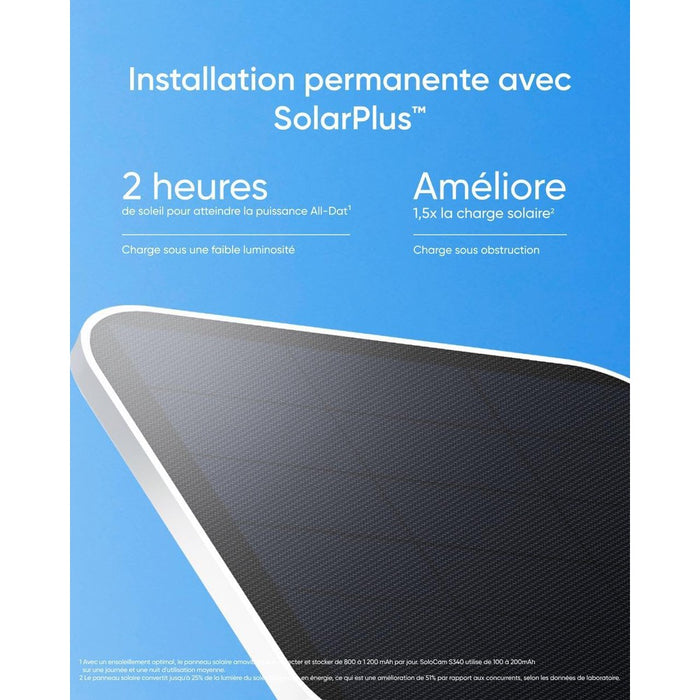 Eufy SoloCam S340 - Caméra Solaire 360° 3K WIFI, Compatible HomeBase 3