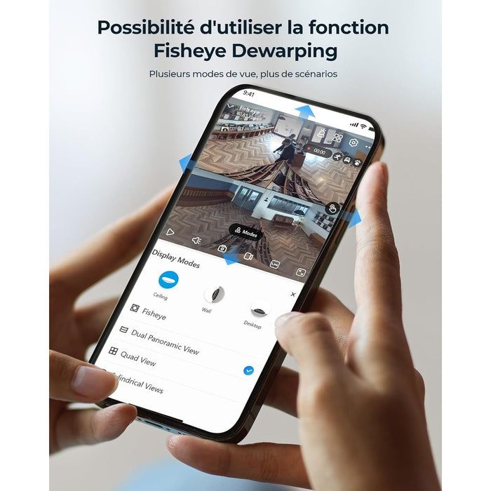 Caméra plafonnier POE 360 degrés - Reolink FE-P