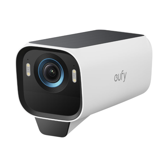 Eufy S3 Pro- Caméra solaire Wifi 4K, Vision nocturne MaxColor, Reconnaissance faciale, HomeBase 3 requis