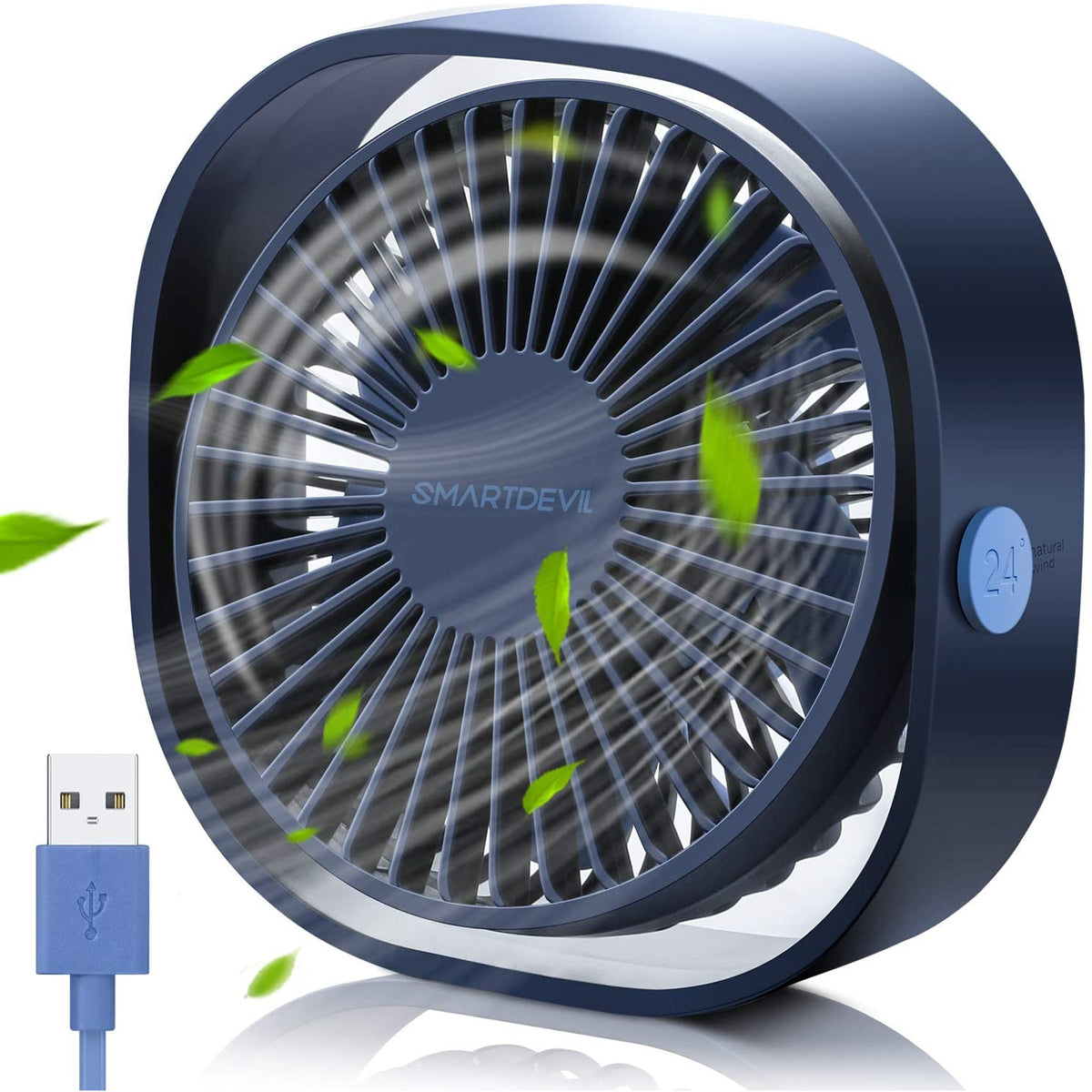 Borvat®, Mini ventilateur USB, Ventilateur, Ventilateur de table, Silencieux
