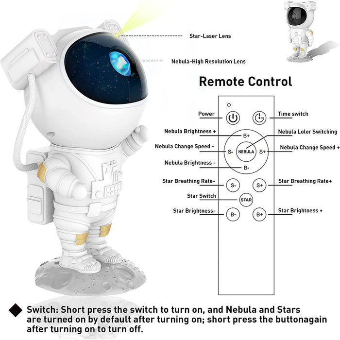 Galaxy lampe Projecteur Ciel Etoile LED Astronaute