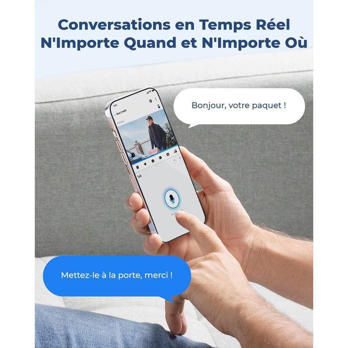 Reolink Duo 2 Wifi - Caméra extérieure 4K 8MP, grand angle de vision 180° - Détection intelligente