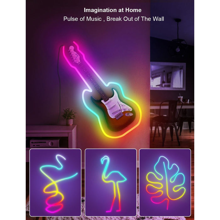 Neon LED flexible dynamique & multicolore connectée (Wifi) 3 mètres/ 5 mètres